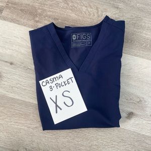 Figs Navy Scrub Tops (XS)